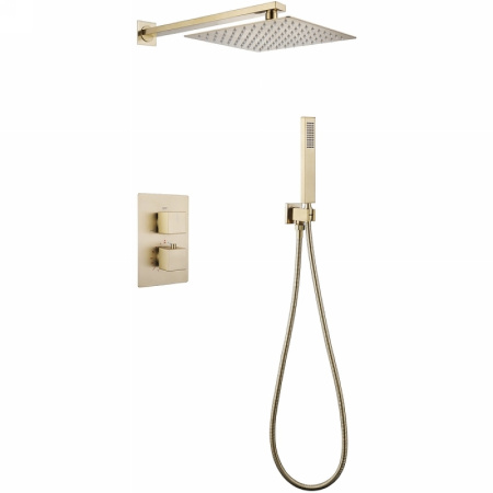 Душевая система Abber Daхheim AF8251G с термостатом Золото матовое