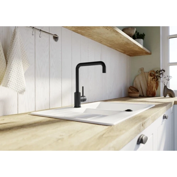 смеситель для кухни blanco mili черный матовый 526780