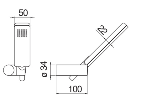 душевая лейка nobili rubinetterie ad146/25cr со шлангом, chrome