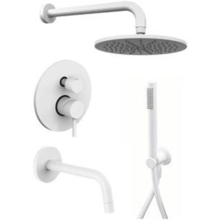 Душевой комплект Paffoni Light KITLIG019BO139 22.5 см, белый матовый