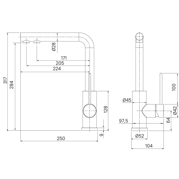 смеситель для кухни iddis rule rulbllfi05 черный
