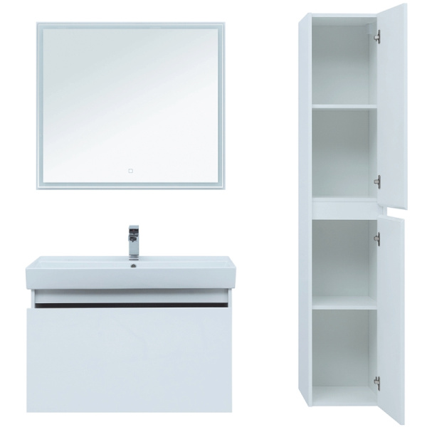 тумба под раковину aquanet nova lite 90 242257 подвесная белая