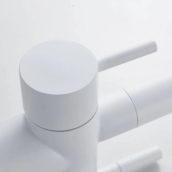 смеситель для кухни shevanik s468c с подключением к фильтру, белый