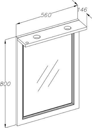 зеркало opadiris клио 56 беленый бук, с подсветкой Зеркало Opadiris Клио 56 беленый бук, с подсветкой