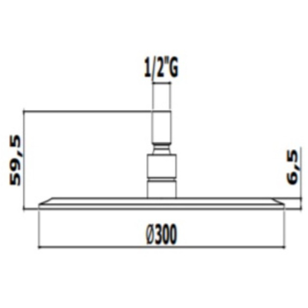 верхний душ paffoni jamaica zsof094cr ø23 см, хром глянцевый