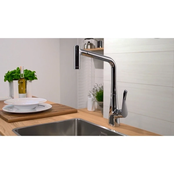 смеситель для кухни hansgrohe metris m71 14820000