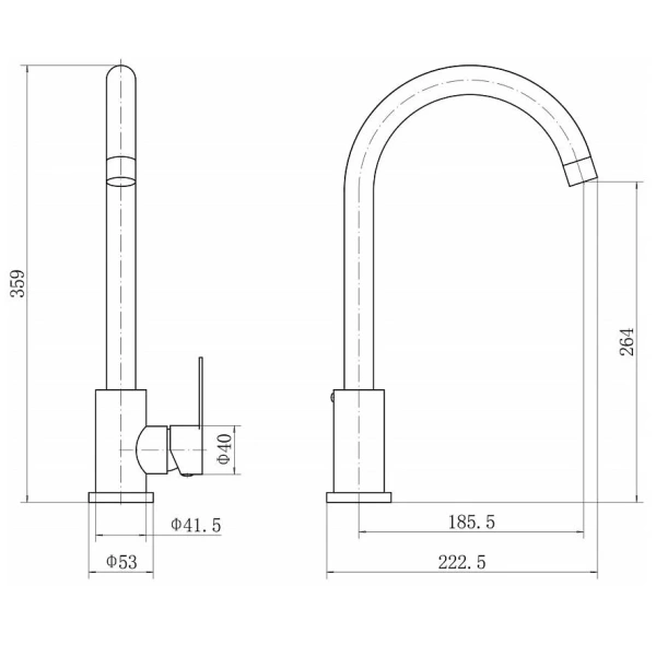 смеситель для кухни fashun a54001n сатин