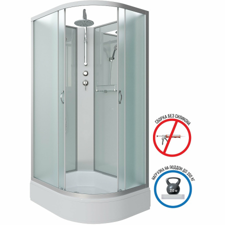 душевая кабина niagara classic 90х80 l ng-33984-14lbkt без гидромассажа