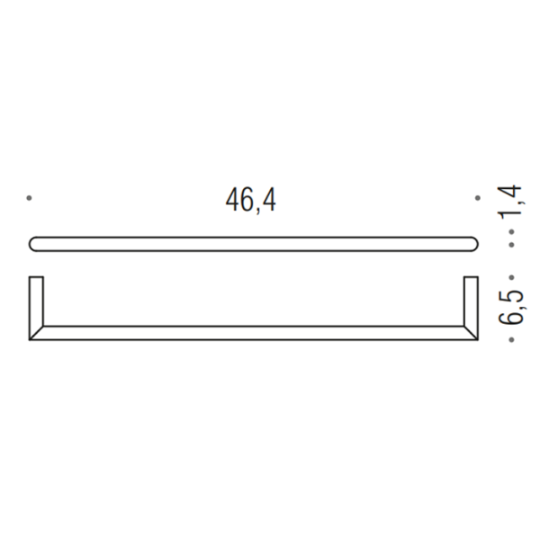 Полотенцедержатель 46 cм Colombo Design Mini B4010.NM, чёрный матовый