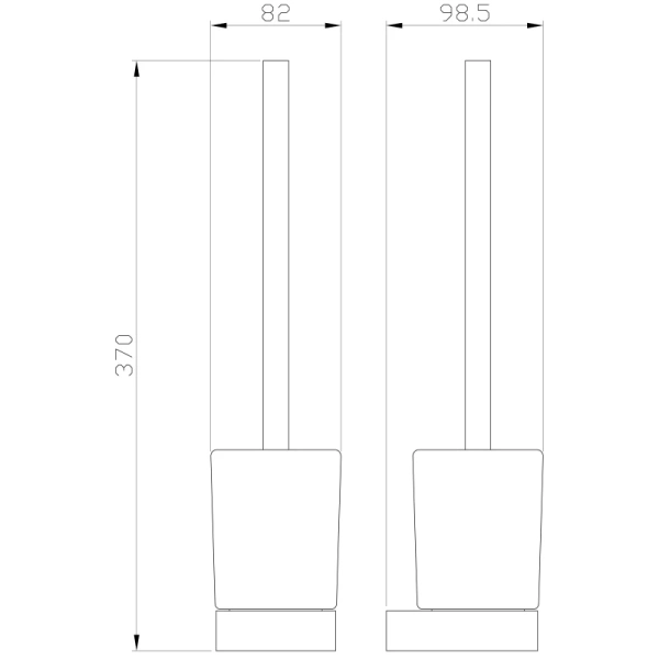 Ёршик Wonzon & Woghand Lotte WW-8329 настенный, хром