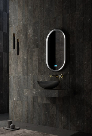 раковина 50x35 см abber karbon ak2042