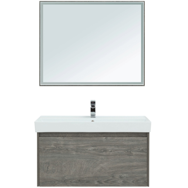 тумба под раковину aquanet nova lite 100 242579 подвесная дуб рошелье