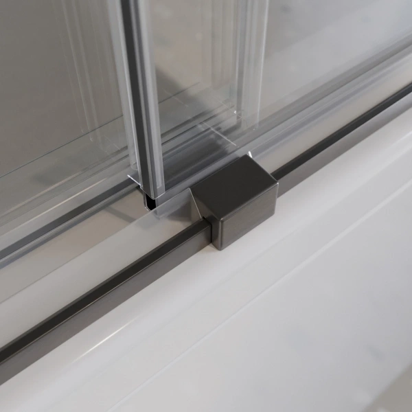 шторка на ванну cezares tandem soft tandem-soft-vf-2-180/145-c-gm-iv 180 см, профиль оружейная сталь матовый, стекло прозрачное