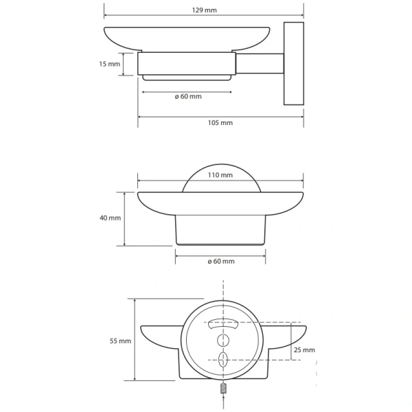 Мыльница Bemeta Sablo 160108042 матовое золото