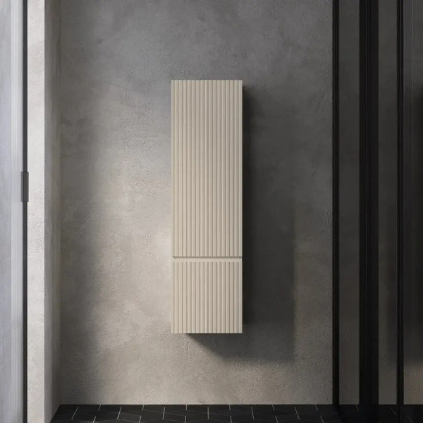 шкаф пенал aquame s1 33 aqm9001bg подвесной цвет бежевый