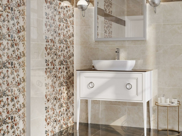 Керамическая плитка Kerama Marazzi Гран-Виа беж светлый обрезной 13064R настенная 30х89,5 см