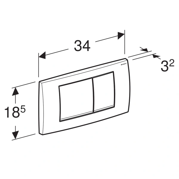 кнопка для инсталяции geberit twinline 30 115.899.kn.1