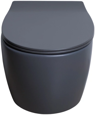 унитаз подвесной allen brau fantasy 4.11004.an безободковый, без сиденья, цвет антрацит