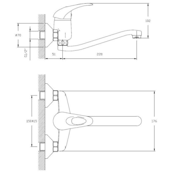 смеситель для кухни haiba hb4603