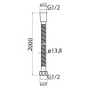душевой шланг cezares czr czr-u-fbv-200-03/24 золото 24 карат