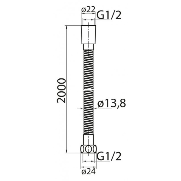 душевой шланг cezares czr czr-u-fbv-200-03/24 золото 24 карат