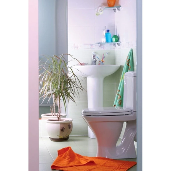 унитаз напольный sanita аттика эконом с сиденьем