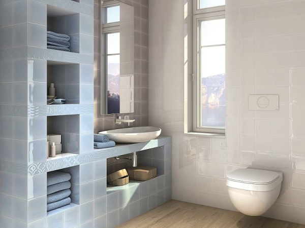 Керамическая плитка Kerama Marazzi Авеллино голубой структура mix 16015 настенная 7,4х15 см