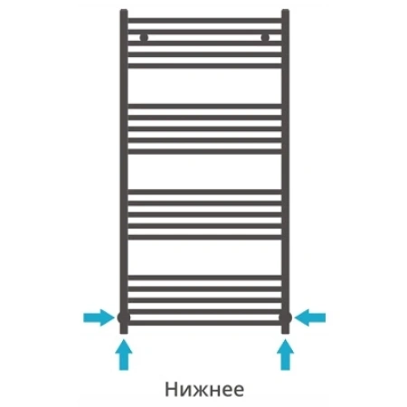 полотенцесушитель водяной 1200x600 черный матовый сунержа модус 31-0250-1260