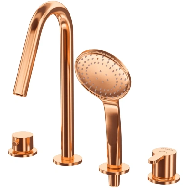 смеситель на борт ванны cezares leaf leaf-bvdm4-ss sunset