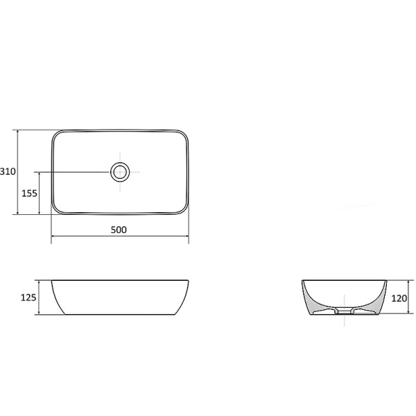 раковина-чаша ravak uni slim r 50 xjx0d150000 черная матовая