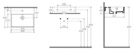 раковина isvea purita 10pl50050sv накладная, 50x42 см, белый