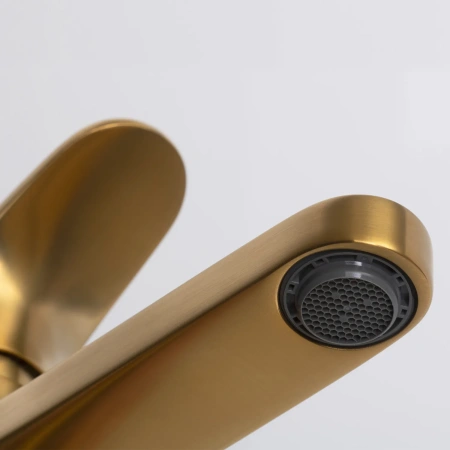 смеситель wasserkraft havel 3603 для раковины, без донного клапана, матовое золото