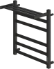 полотенцесушитель point меркурий pn83856pb электрический, с полкой, 50x60 см, черный полотенцесушитель point меркурий pn83856pb электрический, с полкой, 50x60 см, черный