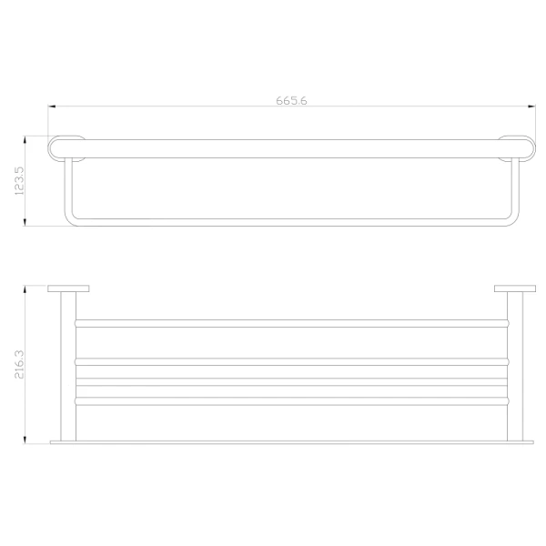 Полка для полотенец Wonzon & Woghand First WW-8481 66,5 см, хром