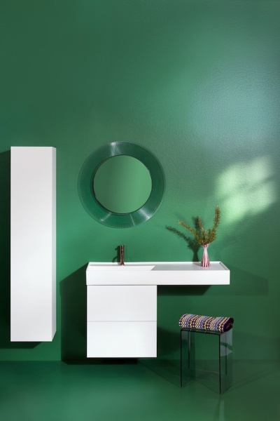 зеркало laufen kartell 3.8633.3.092.000.1 d=78 cм, цвет: зеленый изумрудный
