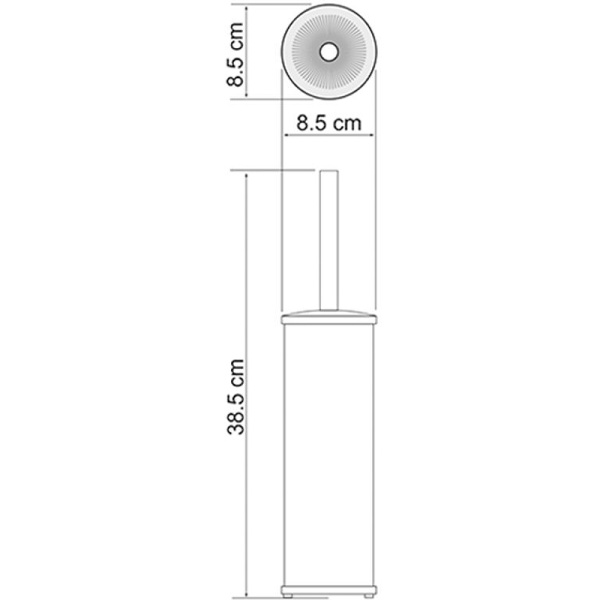 Ершик для унитаза WasserKRAFT Exter K-1017 бронза светлая