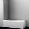 Шторка на ванну WasserKRAFT Leine 80 35P01-80 профиль хром, стекло прозрачное