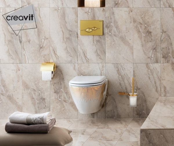 унитаз подвесной creavit terra tp325-11cb00e-na00 белый с декором без сиденья