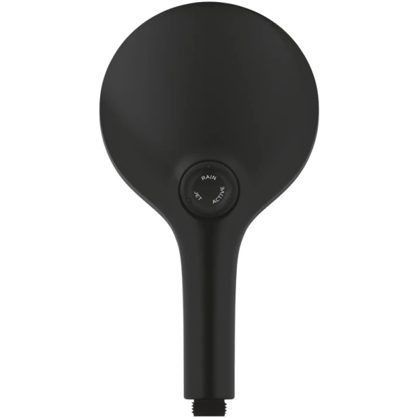 душевая лейка grohe rainshower smartactive 22127kf0 130 мм, 3 режима, черный матовый