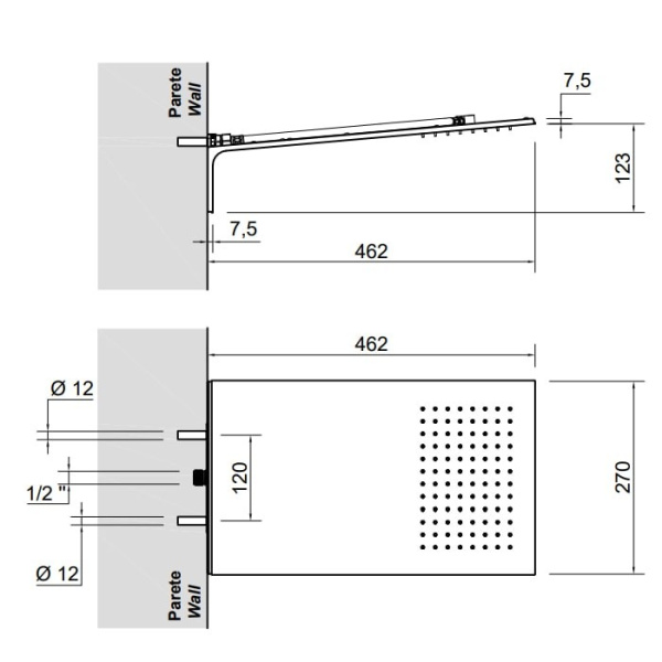 верхний душ antonio lupi mezzavela mezzavela сатин