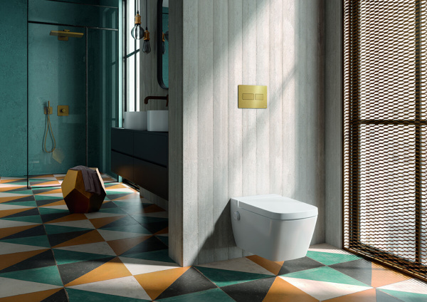 кнопка смыва tece tecesolid 9240435, для инсталляции, бронзовая