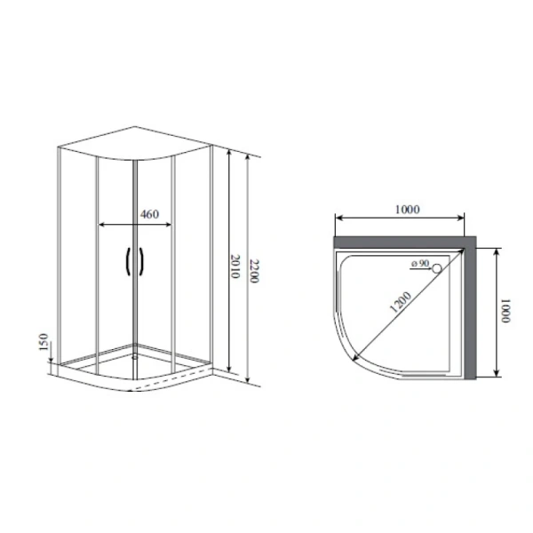 душевая кабина timo premium 100x100 impih-517 с баней с гидромассажем