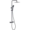 Душевая система Sancos Kanedo SC7100MB 248 мм, с термостатом, черный матовый