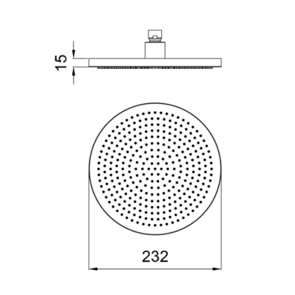 almar velvet верхний душ 23.2х23.2см., настенный, velvet rain, цвет: gun metal brushed pvd
