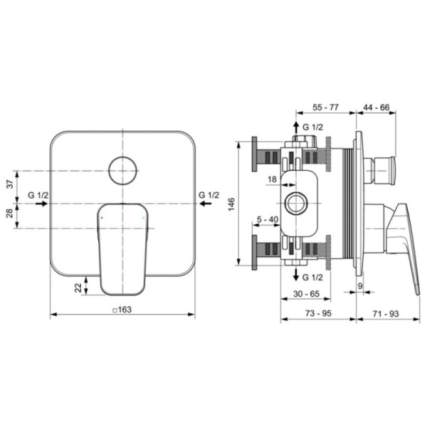 смеситель для ванны ideal standard ceraplan bd263xg
