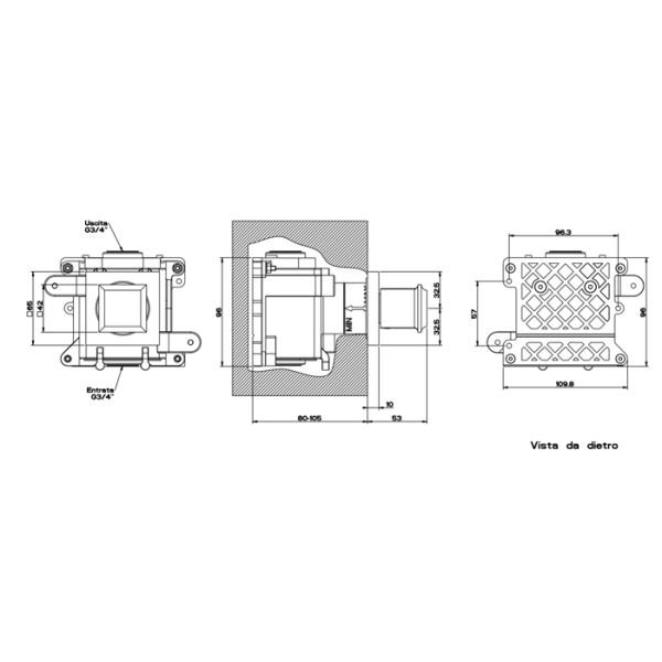 вентиль запорный gessi eleganza 46265#080 внешняя часть, цвет gold ccp
