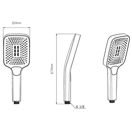 душевой комплект 315х210 мм vincea vsfw-422t1gm