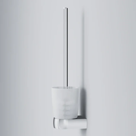 ёршик для унитаза am.pm sensation a3033300 настеный, хром | стекло матовое