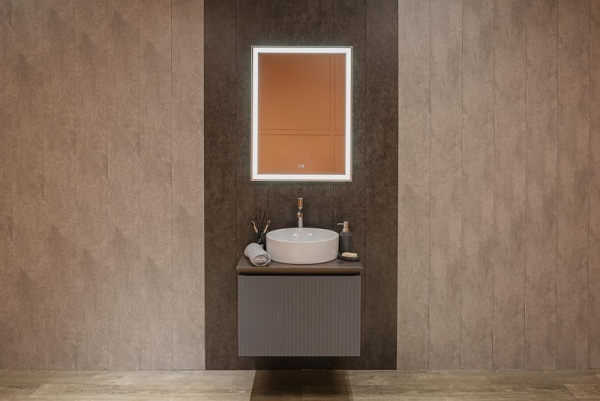 зеркало aquame aqm9105 60 с подсветкой с сенсорным выключателем с подогревом и диммером