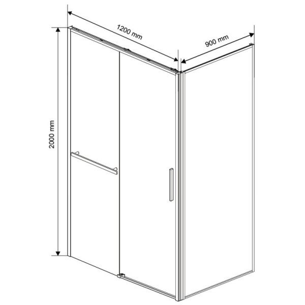 душевой уголок 120×90 см vincea slim soft vsr-1ss9012clgm прозрачное